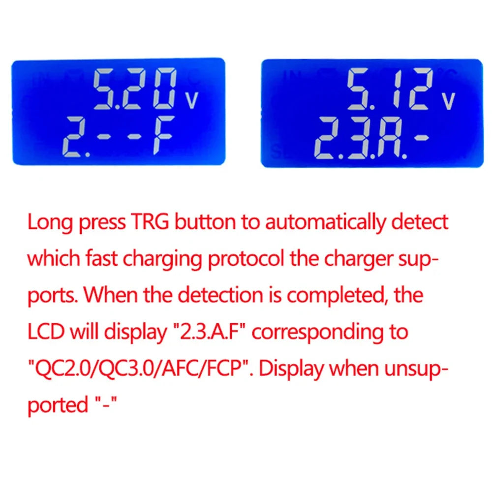 1PCS KZ35 Constant Current Electronic Load USB Type C QC2.0/3.0 AFC FCP Triggers Battery Testser Discharge Capacity Meter