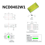 0402 SMD 50PCS NCD0402B1 NCD0402C1 NCD0402G1 NCD0402O1 NCD0402R1 NCD0402W1 NCD0402Y1 Blue Yellow Green Orange White Red 0402 LED