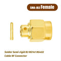 SMA Male (Female Pin)  Solder FOR Semi-rigid B3 RG141 RG402 Cable Connector 5/20/100PCS 1000V 6GHz