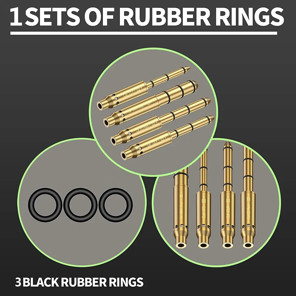Laser Bore Sighter .22LR .177 .223Rem 9mm/.38spl 300WIN .30-06 8X57JS Barrel for Pistol Rifle Airsoft Cartridge Collimator