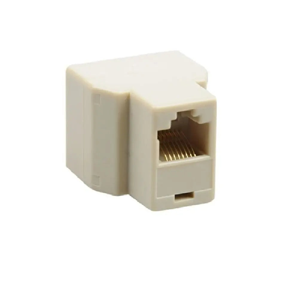 RJ45 Network Cable Splitter One in Two Connector Network Three-Way Head Data Splitter for Ethernet Cable Connection