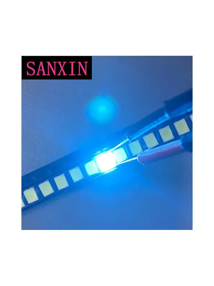 MX 100pcs 5050 1206 2835 3528 0402 0603 0805 3014 4014  Ice Blue SMD LED Diode High Brightness Lighting Bead for DIY Projects