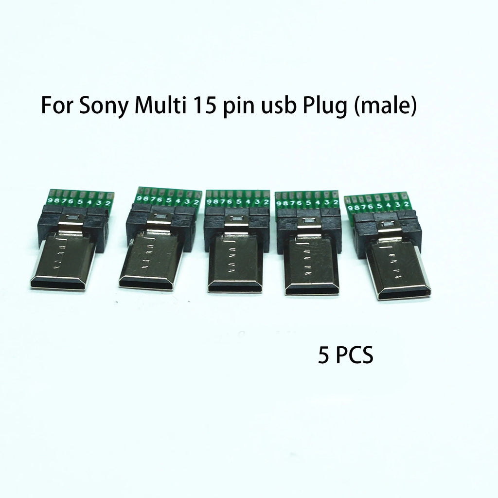 For Sony Camera Camera plug Multi  USB Female Socket Detection Multi 15-pin USB Plug (male)DIY Welding Wire Suitable