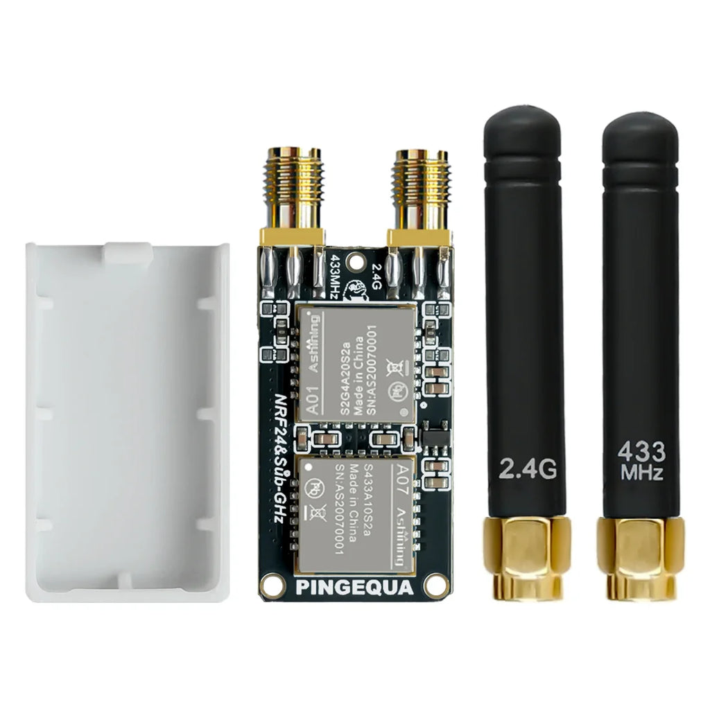 Flipper Zero NRF24 + CC1101 RF Devboard, PINGEQUA RF Lab App-Ready, 2.4GHz & 433MHz, High Performance, Auto-Switch