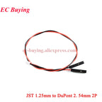 2Pcs-20Pcs JST 1.25mm to 2.54mm Dupont Cable 1Pin Female 2.54 Wire Connector Terminal 1.25 2P/3P/4P/5P/6P Length 20CM Electronic