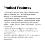 MS3625 I2S MEMS Microphone Module High Anti-Interference Left Right Channel for ESP32 DSP Smart Voice Audio Development