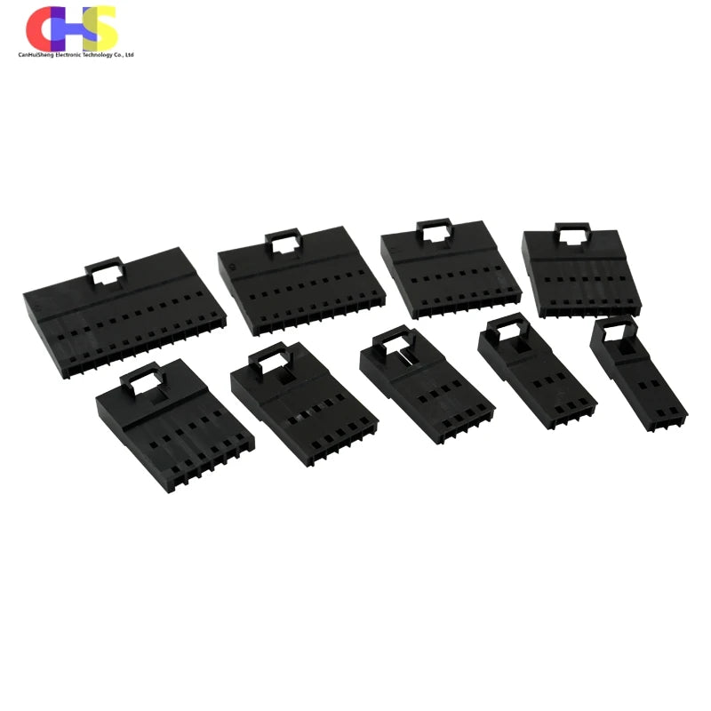 10Set(20PCS) MX2.54 Dupont Connector Housing With Lock Buckle 2.54mm Pitch Single Row 2P/3P/4P/5P/6P/7P/8P/10P/12P Docking Shell