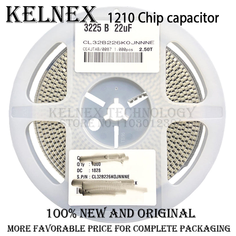 20pcs  3225 1210 SMD Ceramic Capacitor 10V 16V 25V 50V 1UF 2.2UF 4.7UF 10UF 22UF 33UF 47UF 100UF 1210 SMD Chip Capacitor