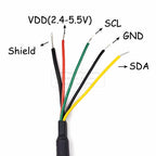 BME280 High Precision Temperature and Humidity Sensor Probe Cable 1M 2M 3M 5M Digital Sensor I2C or RS485 Waterproof Shield
