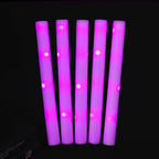 30Pcs RGB LED Glow Foam Stick Bulk Colorful LED Glow Sticks Cheer Tube Dark   Light Birthday Wedding Party Supplies