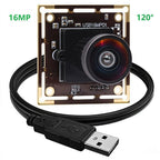 ELP 16MP IMX298 USB Camera Module 120° Low Distortion Wide Angle UVC Webcam for OCR Document Scanning