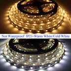 5V USB LED Strip Light Battery Power SMD 2835 3528 60LED 0.5m 1m 2m 5m Cold White Warm Blue Ribbon Cabinet Lights Night DC5V