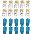 RJ45 Connector CAT6 Pass Through Connectors Crystal End Gold-Plated 8P8C UTP Protective Case Ethernet Network Modular Plug