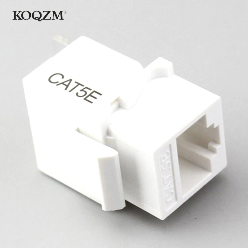 10Pcs RJ45 CAT5e Ethernet Network Keystone Jack Clip Module Wall Plug Connector