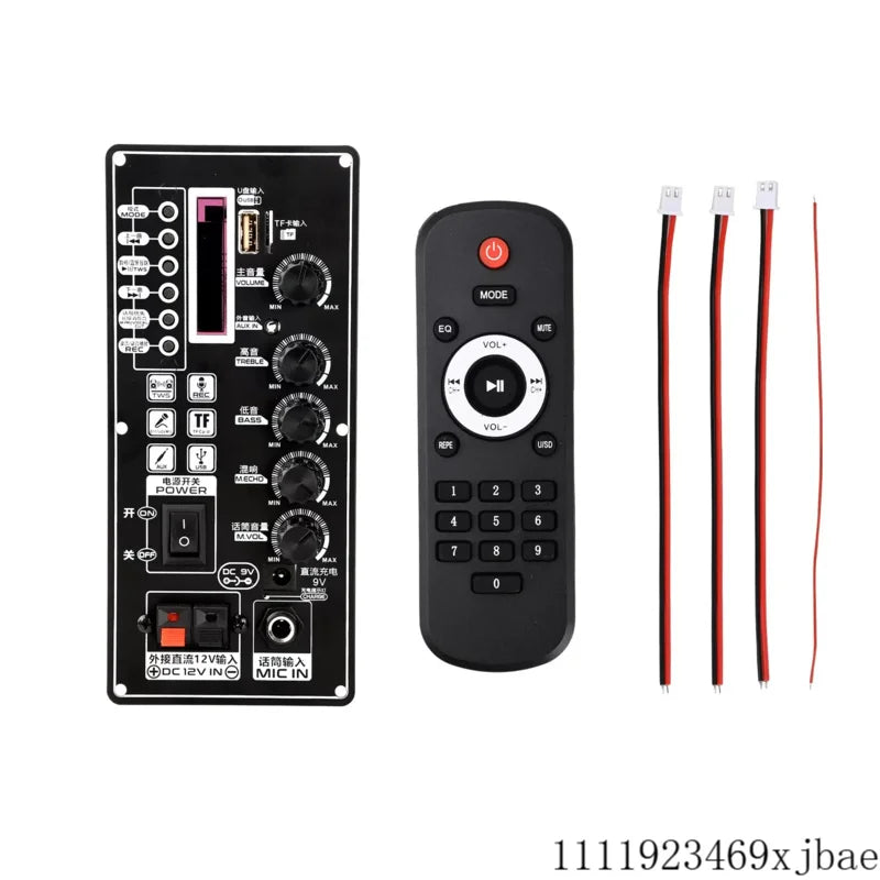 T01 DC 7.4-12V MP3 Bluetooth 5.3 Amplifier Decoder Board Car 2*25W Audio Decoding Board Support Bluetooth Call Microphone