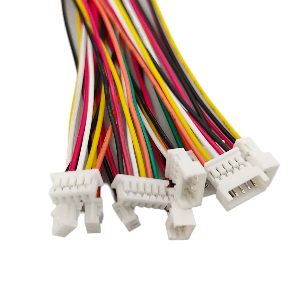 5/10Pairs Mini JST 1.25mm Connector Pitch 1.25mm Male Plug Female Jack Socket 2P/3/4/5/6 Pin Connectors with Wire Cable 10CM