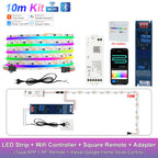 RGB-IC COB LED Strip with Tuya Wifi Controller 2.4G Remote Alexa Google Home Rainbow Color Addressable LED Tape 10m 20m 25m Kit