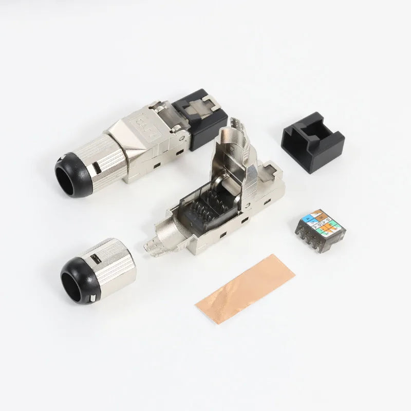 NEW 2026 2PCS RJ45 Cat8 Cat7 Cat6A Connector Shielded Toolless Modular Termination Plug 2000MHz 40G LAN Cable for 22AWG-24AWG