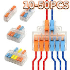 Mini Fast Wire Connectors Universal Compact Lever Nut Crimp Splitter Push-in Electrical Conductors Home Wiring Terminal Block