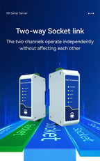 Serial Port Server RS485 To Ethernet CDSENET NE2-D11 DC 8-28V TCP/UDP Modbus MQTT HTTP DNS FOTA Remote Up DIN Rail Installation