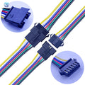 10Pairs JST SM 2P 3P 4P 5P 6Pin Plug Socket Male to Female Wire Connector LED Strips Lamp Driver Connectors Quick Adaptr 22AWG
