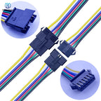 10Pairs JST SM 2P 3P 4P 5P 6Pin Plug Socket Male to Female Wire Connector LED Strips Lamp Driver Connectors Quick Adaptr 22AWG