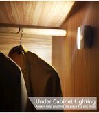 1/3/6 Pack Motion Sensor Night Light Battery Powered AAA Stick Anywhere Auto on Off Soft Light for Wardrobe Bedside Bathroom