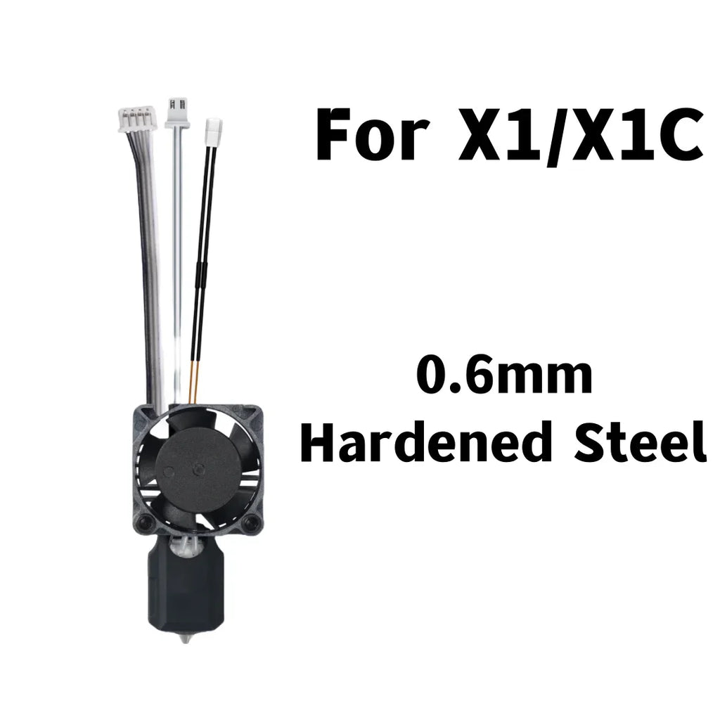 Original Hotend For Bambu Lab X1 X1C P1P P1S Hard Steel Nozzles Bamboo Bambulabs Combo Thermistor For bambu lab cooling fan