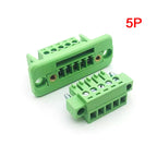 1Set 15EDGWC Pitch 3.81mm 2P/3P/4P/5P/6P/8P/9P Pluggable Terminal Block Connector JM15EDGKM 3.81mm Pitch