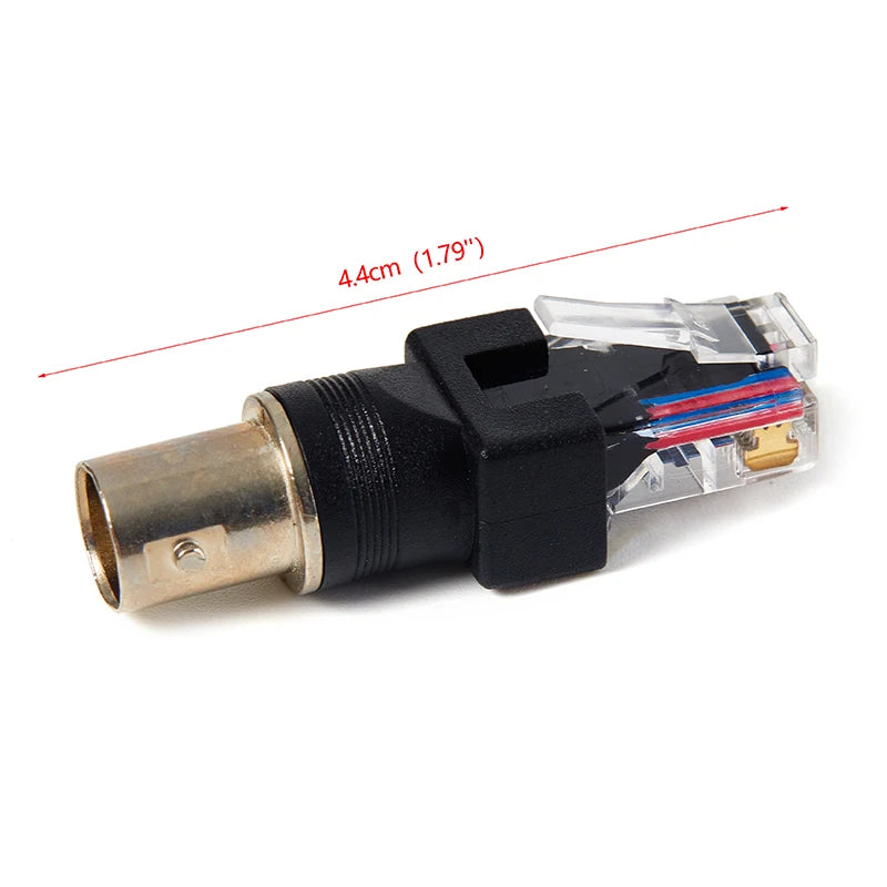 1Pc Black Connector BNC Female Jack to RJ45 Male Plug RF Adapter Coaxial Barrel Couplerconnector RJ45 to RF Adapter
