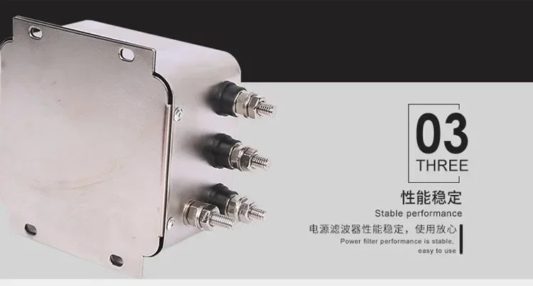 Three-phase Three/four-wire 380V AC Power Supply EMI Filter Servo Inverter Anti-interference CW12B-60A-S