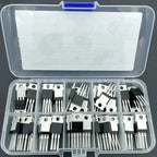 10 Values 50pcs MOSFET Kit TO-220 IRFZ44N IRF510N IRF530N IRF540N IRF640N IRF740 IRF840 IRF3205 IRF9540 Storage Box