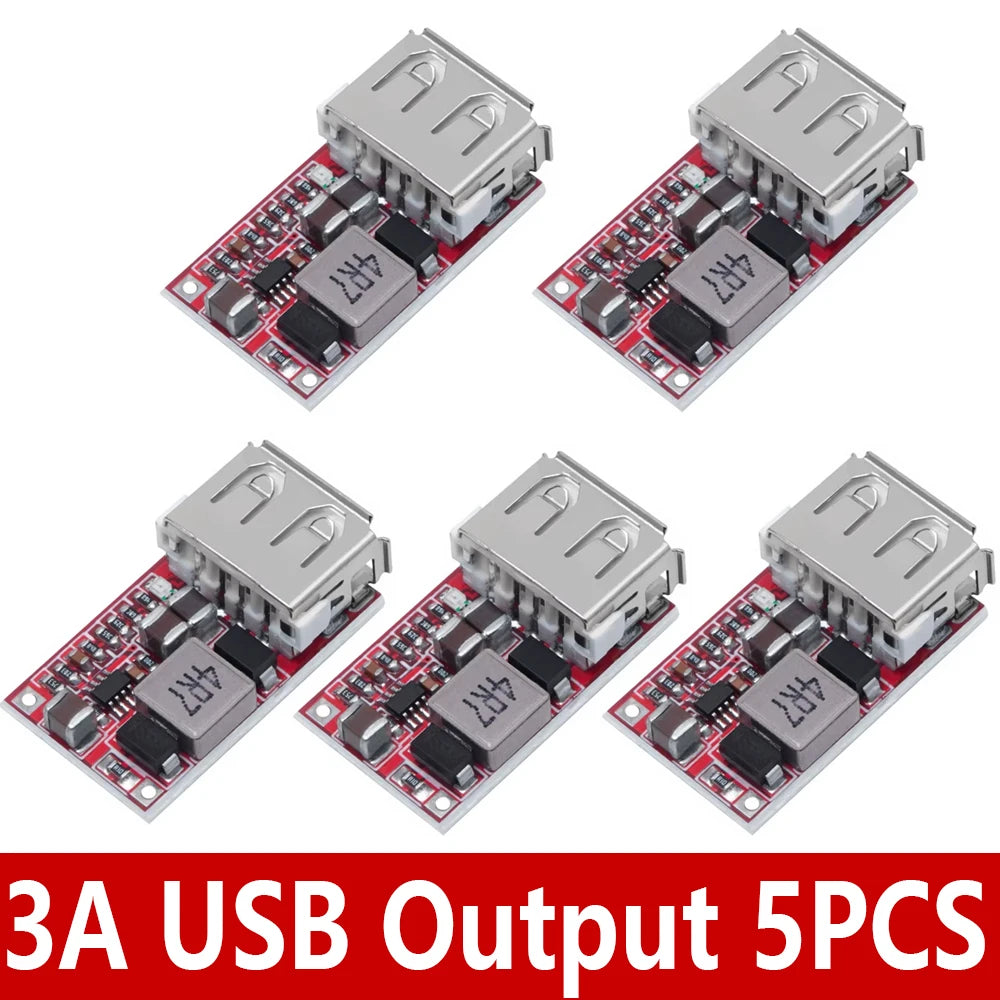 1~5PCS Fine 6-24V 12V/24V to 5V 3A CAR USB Charger Module DC Buck step down Converter 12v 5v power supply module good EGBO