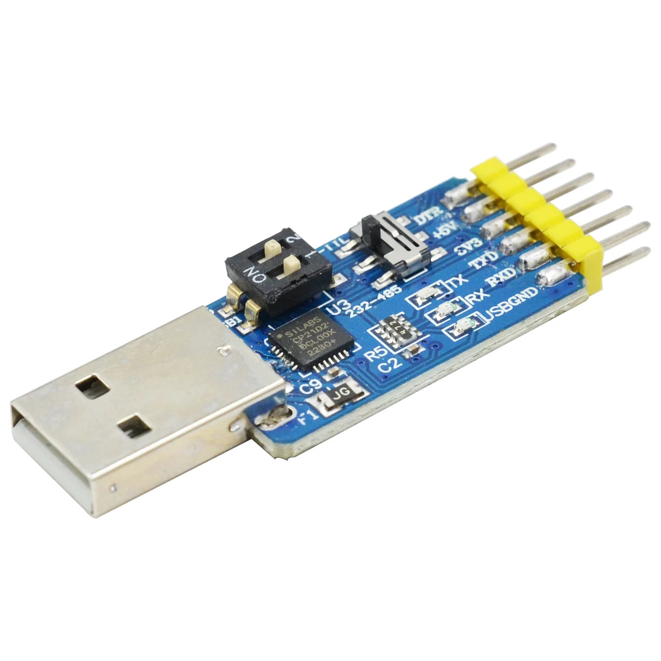 CP2102 Module Six-in-One Multi-Functional Serial Port Can Connect USB 485 TTL 232 Conversion Compatible with Other 3V/5V Voltage