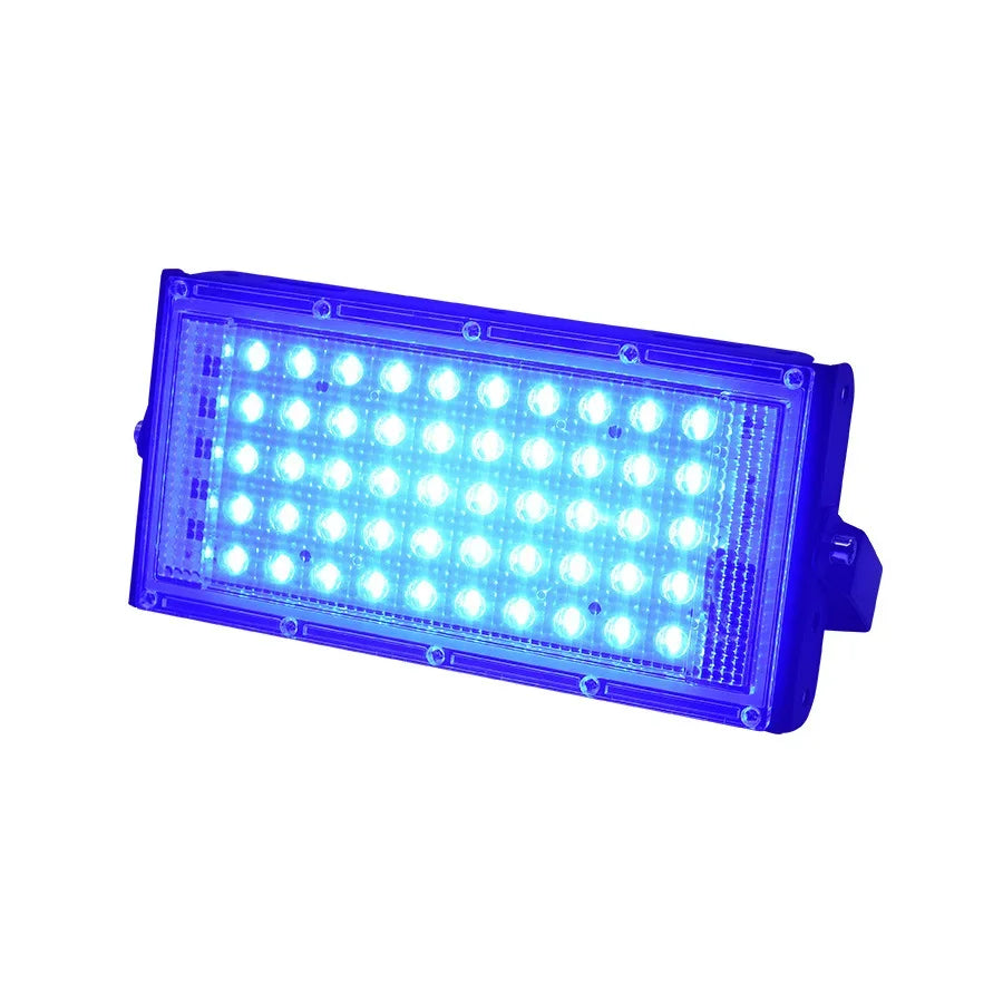 50W LED RGB Flood Light AC220V Outdoor Floodlight IP66 Waterproof Reflector Spotlight Red Green Blue 3 Color For Garden Lighting