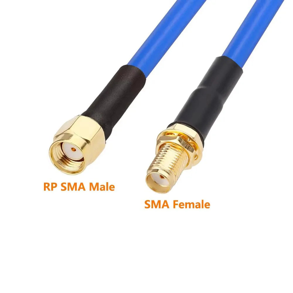 RG402 SMA Male/Female to SMA Right Angle Crimp High Frequency 50 Ohm RG402 Blue Coaxial Cable for RF Applications