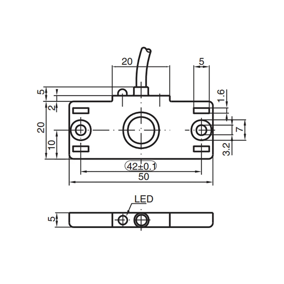 GTRIC Capacitive Proximity Sensor Square Matrix Switch CBN5-F46-E0/1/2/3 12-24V DC 3-wire NPN PNP NO/NC Sensing Distance 5mm