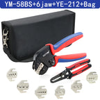 Mini Pliers YM-58BS Tools For XH2.54/DuPont2.54/2.8/4.8/6.3/Non-Insulated/Ferrule Tube Terminals Ratchet Wire Crimping Sets
