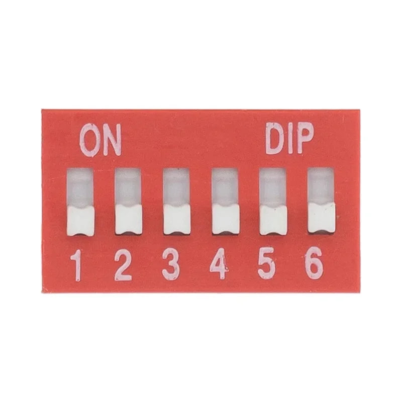 10PCS Red/Blue Toggle Switch Spacing 2.54MM DIP Dial The Code Switch 1P 2 3 4 5 6 7 8 9 10 12 PIN Quick Switch