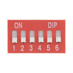 10PCS Red/Blue Toggle Switch Spacing 2.54MM DIP Dial The Code Switch 1P 2 3 4 5 6 7 8 9 10 12 PIN Quick Switch