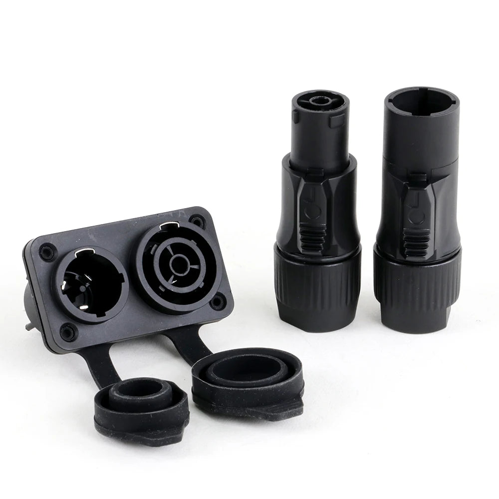 Waterproof True Locking 3Pin Powercon Male/Female Plug Connector In&Output NAC3FX-WP Coupler Panel Mount Chassis Socket Adapter