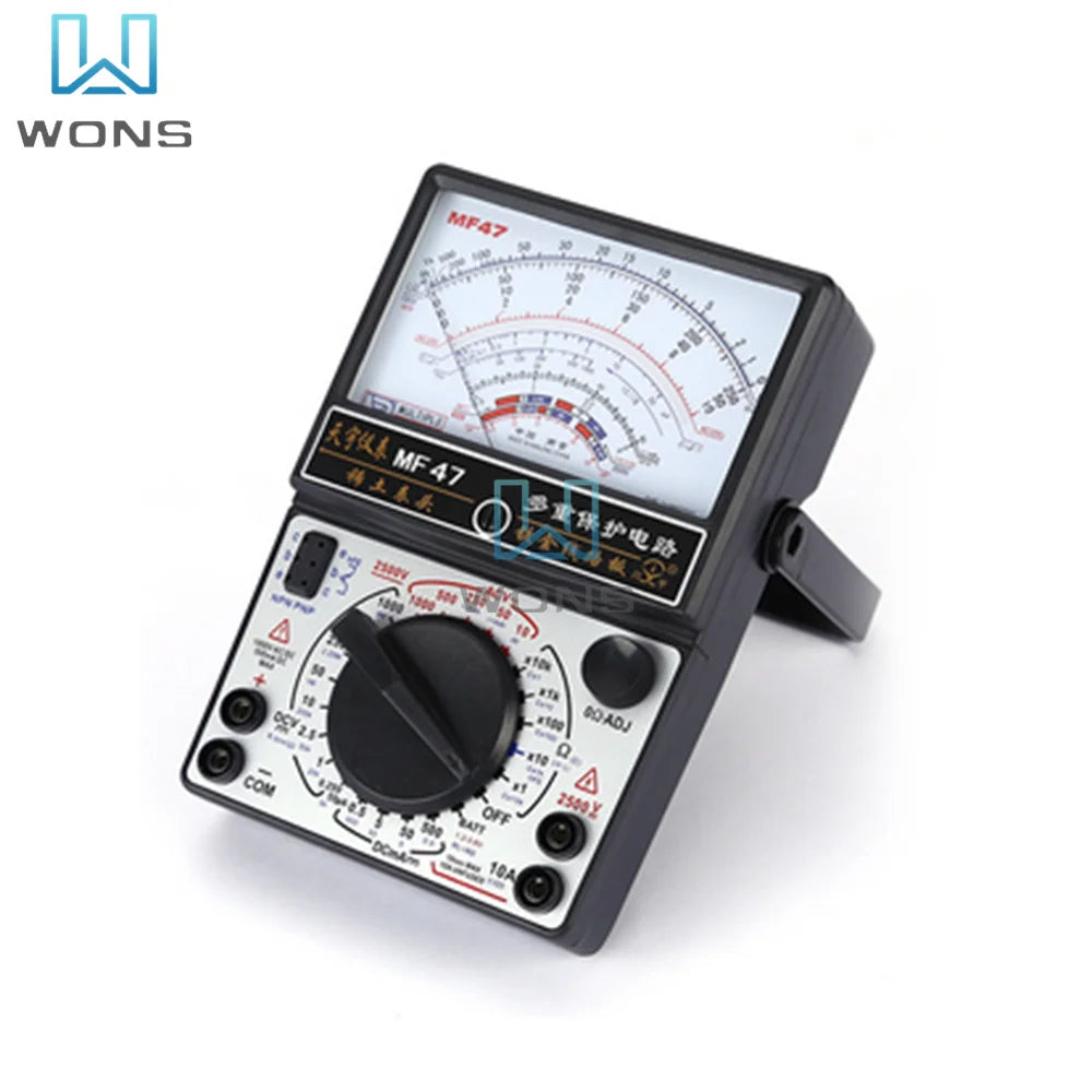 MF-47 MF-110A Pointer Multimeter DC AC 1000V Multimeter Portable Mechanical Pointer Type Multimeter Measurement Ammeter