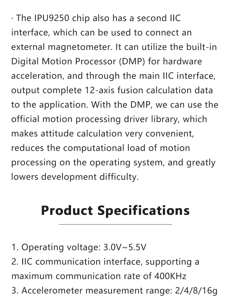 ZY MPU9250 9-Axis IMU Sensor Module Accelerometer Gyroscope Magnetometer I2C Digital Attitude Sensor For Arduino