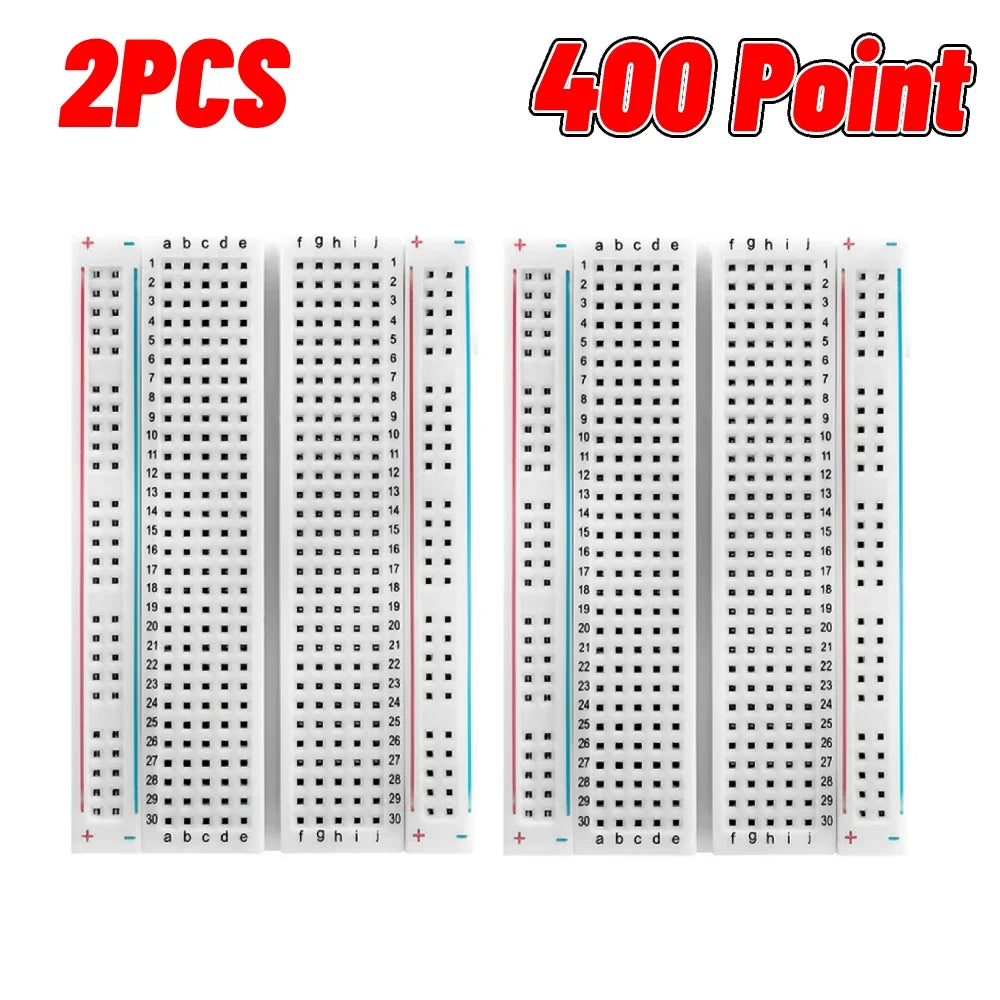 1-20pcs Breadboard 400 830 Point PCB Board MB-102 MB102 Test Develop Nodemcu Raspberri PI 2 lcd High Frequency 40pin Dupont Line