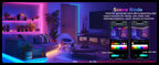 RGB Leather LED Fairy Lights 10M 40M Smart Bluetooth Music Light String IP65 Holiday Garland Decoration