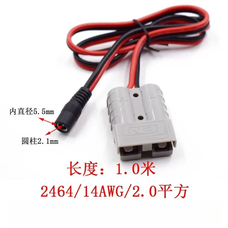 1PCS 50A Anderson SB50 Connector Cable Assembly, Electric Forklift UPS Battery Charging Plug with 6AWG/10AWG Pure Copper Wire