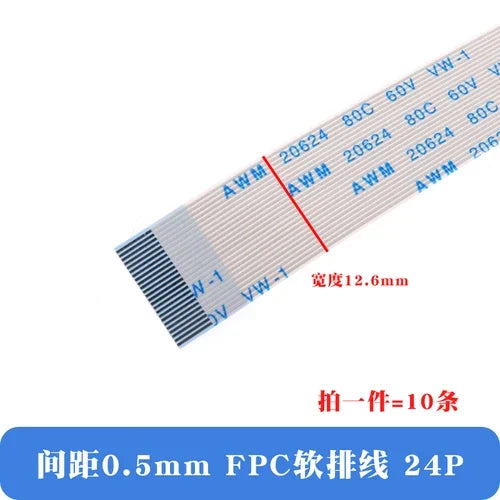 10pcs/lot FFC/FPC Flexible Cable 0.5mm Same Direction and Reverse 4/6/8/10/12/14/20/30/40P LCD Cable