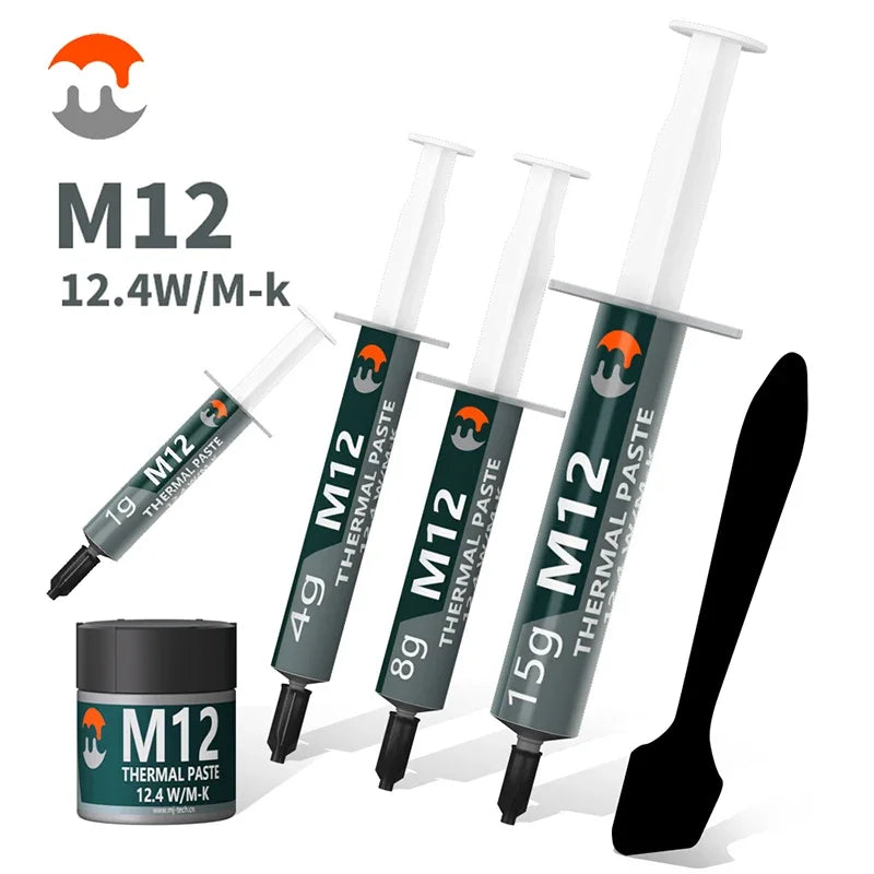 New High Performance Thermal Grease M12 Thermal Paste Plaster Pasta Termica 12.4W/mK 1/4/8/15/30g For CPU/PS5/LED/Desktop PC