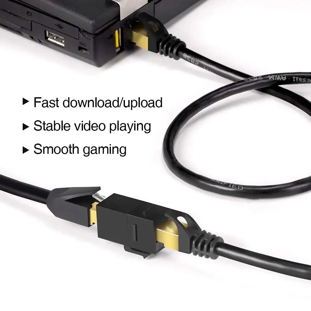 2-20pcs RJ45 Connector Cat6 Ethernet Network Cable Extender Keystone Adapter RJ45 Female To Female Insert CAT 6 Keystone Coupler