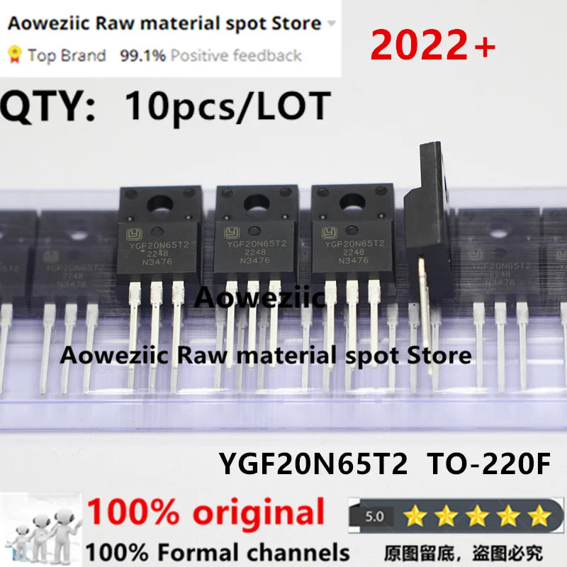 Aoweziic  2022+   100% New  Original  YGF20N65T2  TO-220F  IGBT  20A   650V